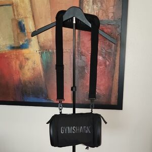 Gymshark Small Black Round Duffel Gym Travel Bag